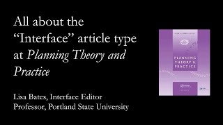 All about the quotInterfacequot article type in Planning Theory amp Practice [upl. by Attenaz]