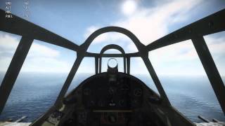 War Thunder F6F3 Hellcat Carrier Landing Round 2 [upl. by Yllrebmik]