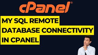 Cpanel remote database connectivity  allow the remote host in cpanel database configration [upl. by Lussi]