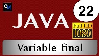 Curso de Java Tutorial Java Básico 22  Variable final [upl. by Niamart129]