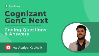 Cognizant GenC Next Coding Questions and Answers 2022 [upl. by Shana]