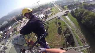 GoPro Video Strommastarbeiten in Weiler [upl. by Alwyn]