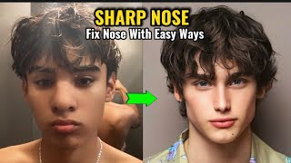 Naturally Slim And Sharp Nose  Fix Nose With Natural Ways [upl. by Thetisa]