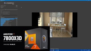 Ryzen 7800X3D Cinebench R23 benchmark [upl. by Shandy]