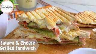 The Best Salami amp Cheese Grilled Sandwich  Sandwich rahisi na tamu sana  Juhys Kitchen [upl. by Kirenoj540]