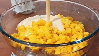 3 Ingredients only Mango Tapioca Dessert [upl. by Tobye3]