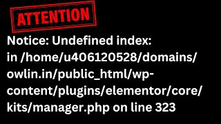 PHP Error Solved Notice Undefined index contentpluginselementorcorekitsmanagerphp on line 3 [upl. by Nyliram179]