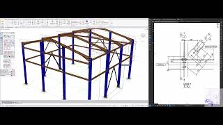 ADVANCE STEEL EP 13 ADDING VERTICAL BRACING CONNECTIONS [upl. by Bainbrudge]