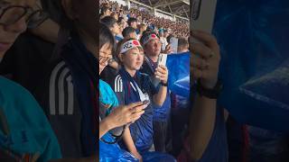 Indonesia Raya Anthem 🇮🇩 dari tribun suporter samurai biru Jepang 🇯🇵 shorts reels [upl. by Dympha609]