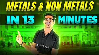 Metals amp Non Metals Complete Chapter In 13 Minutes  Class 10th Board [upl. by Anidnamra]