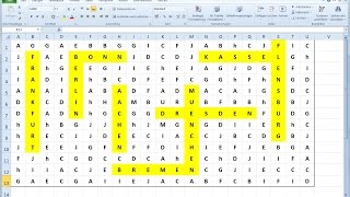 Wortsuchspiel mit Excel schnell erstellen [upl. by Lise]