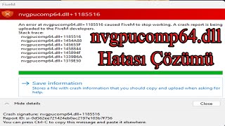 nvgpucomp64dll  Hatası Çözümü 100  TÜRKÇE ANLATIM [upl. by Nwahsud444]