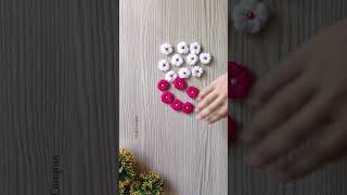 Star Shaped Wall Hanging Using Woolen Thread craftcampus diy craft shorts [upl. by Aisatnaf]