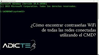 Como encontrar las contraseñas WiFi de todas las redes conectadas con el CMD [upl. by Aerdnuahs]