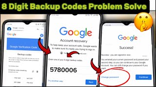 8digit backup code gmail  how to find 8 digit backup codes gmail  gmail recovery with backup code [upl. by Irrol]