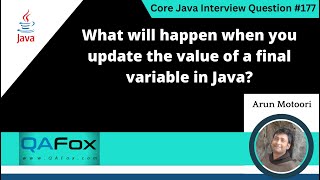 What will happen when you update the value of a final variable Core Java Interview Question 177 [upl. by Anirahtak493]