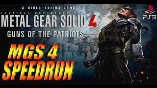 MGS4 Speedrun Multi Segment 1h32m42s NG WR [upl. by Fendig]