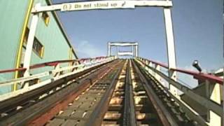 Grand National Wooden Roller Coaster Front Seat POV Blackpool Pleasure Beach [upl. by Longo]