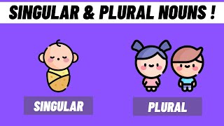 Singular and Plural Nouns For Kids  English Grade 1 amp 2 [upl. by Kerstin]