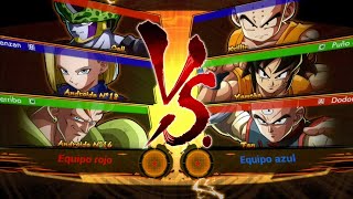 Cell y Androide N°18 y Androide N °16 Vs Krillin y Yamcha y Ten Dragon Ball Fighterz [upl. by Nihs]