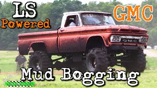 LS Powered Old GMC Mud Bogging Trumbles [upl. by Ailee]