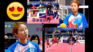 Sepak Takraw  Beauty and Skills  JEON Gyumi for Team KOREA [upl. by Alehtse]