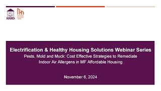 Pests Mold amp Muck Cost Effective Strategies to Remediate Indoor Allergens in MF Affordable Housing [upl. by Aney]