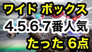 【馬券検証】ワイド4567番人気ボックスたった6点【馬券勝負】 [upl. by Toulon]