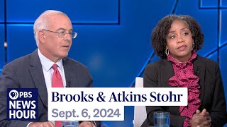 Brooks and Atkins Stohr on if theres a double standard for what Trump and Harris say [upl. by Einoj36]