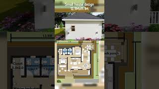 Small house design with dimensioned floor plan housedesignideas housefloorplan [upl. by Giavani809]