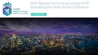 WAF Bypass Techniques Using HTTP Standard and Web Servers’ Behavior  Soroush Dalili [upl. by Epp]