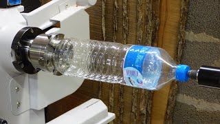 Woodturning  The Water Bottle  Awesome idea to reuse Plastic [upl. by Nannaihr44]