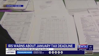 IRS warns of January deadline for some taxpayers [upl. by Elbert437]