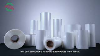 New generation noncrosslinked recyclable PEF shrink film  polyolefin shrink film  crosslinkedfilm [upl. by Airahcaz813]