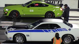 Shelby GT500 vs Dodge Challenger Drag Pack [upl. by Danella445]