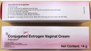 premarin vaginal cream in hindi  conjugated estrogens 0625mg in hindi uses side effects by niraj [upl. by Alyehc]