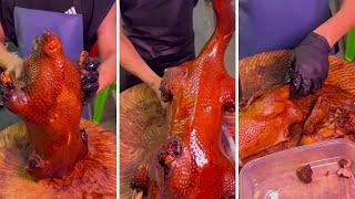 Peking Duck And Goose Meat Cuts  Chinese Street Food [upl. by Brosine]