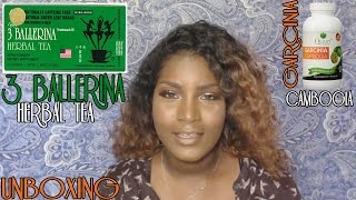 100 Pure Garcinia Cambogia and 3 Ballerina Herbal Tea Unboxing  Apple Cider with new Garcina [upl. by Monte526]