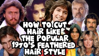 70s Haircut  How to Cut Feathered Hair Tutorial [upl. by Akina]