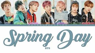 BTS – Spring Day Lyrics Color Coded Lyrics [upl. by Odranar]