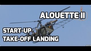 Alouette II startup takeoff amp landing [upl. by Danczyk885]