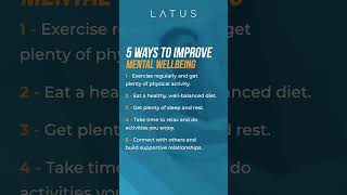 5 Ways To Improve Mental Wellbeing [upl. by Yllas]