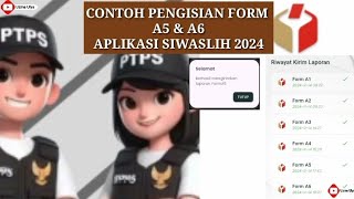 UPDATE INFO PILKADA  CARA PENGISIAN APLIKASI SIWASLIH FORM A5 amp A6  SIMULASI [upl. by Karel]