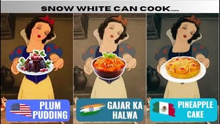 Snow White SHOWS OFF her cooking skills in 10 Languages [upl. by Val]