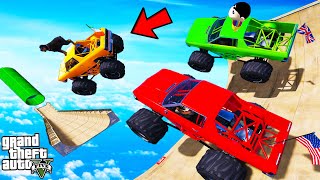 FRANKLIN TRIED IMPOSSIBLE WOODEN RAMP MEGA PARKOUR CHALLENGE IN GTA 5  SHINCHAN and CHOP [upl. by Iznyl421]