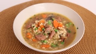 Beef amp Barley Soup Recipe  Laura Vitale  Laura in the Kitchen Episode 523 [upl. by Atinauq]