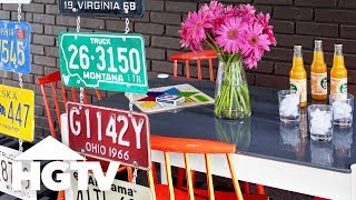 How to Make a License Plate Room Divider  HGTV [upl. by Selma]