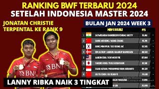 Ranking BWF Terbaru Setelah Indonesia Master 2024 Jonatan Christie Turun Drastis Lanny Ribka Naik [upl. by Bander]