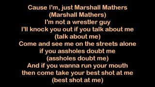 Eminem  Marshall Mathers HQ Lyrics [upl. by Scoter]