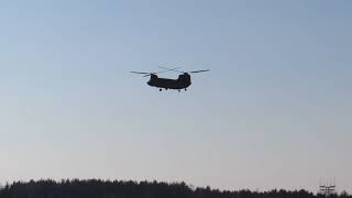 2 ship US Army Chinook Helicopter landing Grafenwöhr [upl. by Sivet]